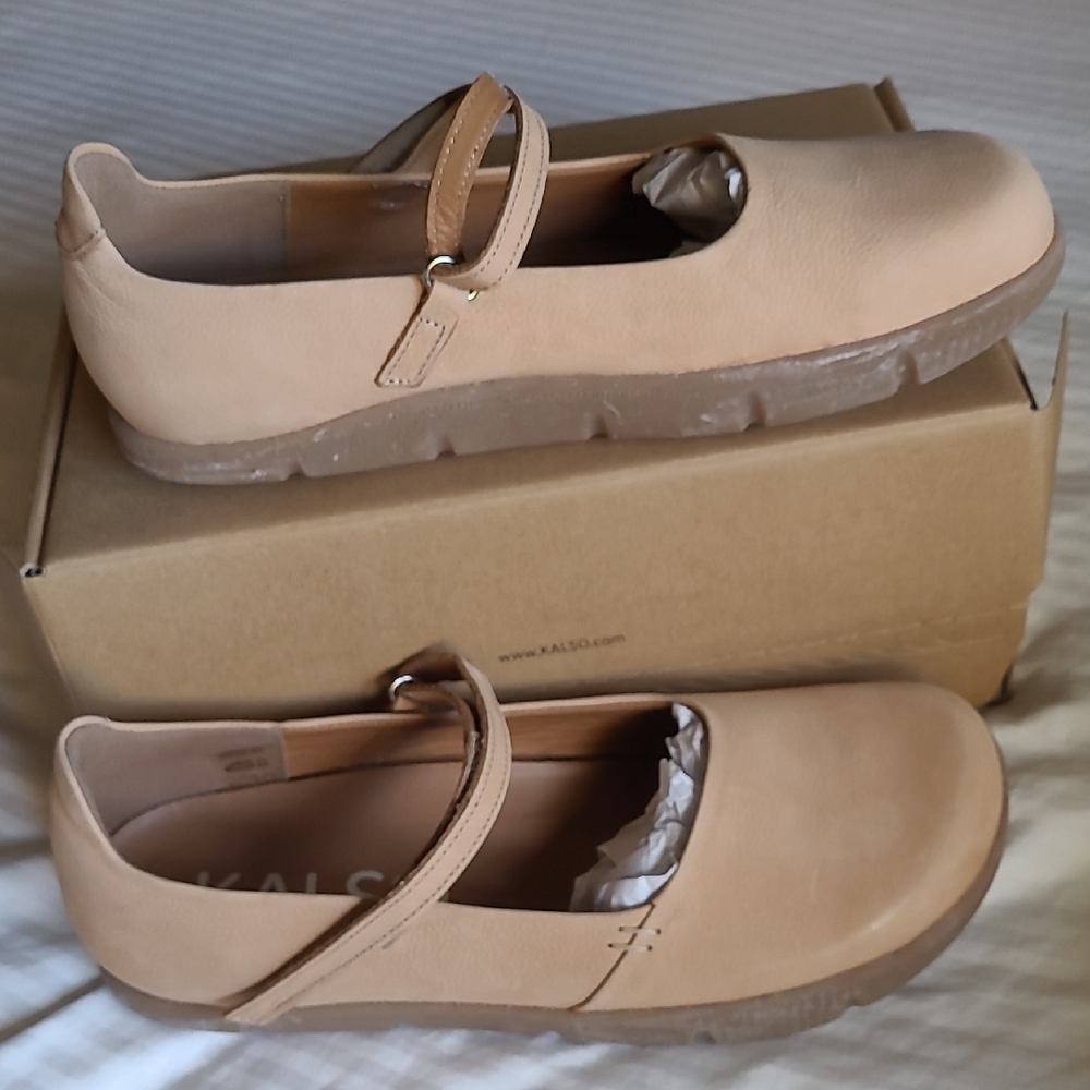 Women's Beige Mary Jane Flats